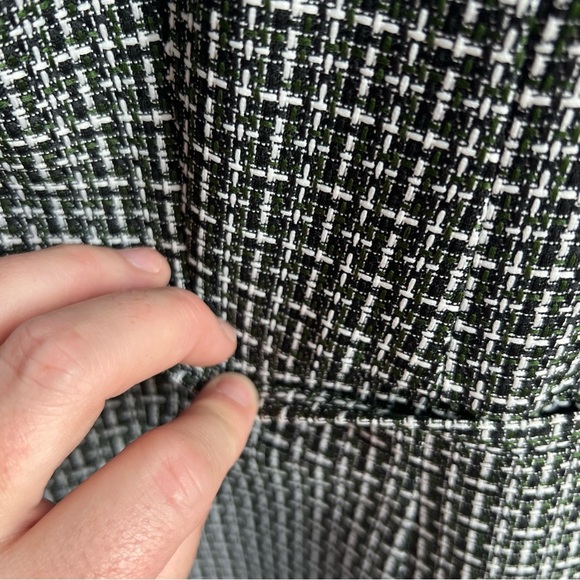 Evan Picone Green, Black & White Tweed Blazer - Size 8 - Picture 5 of 7
